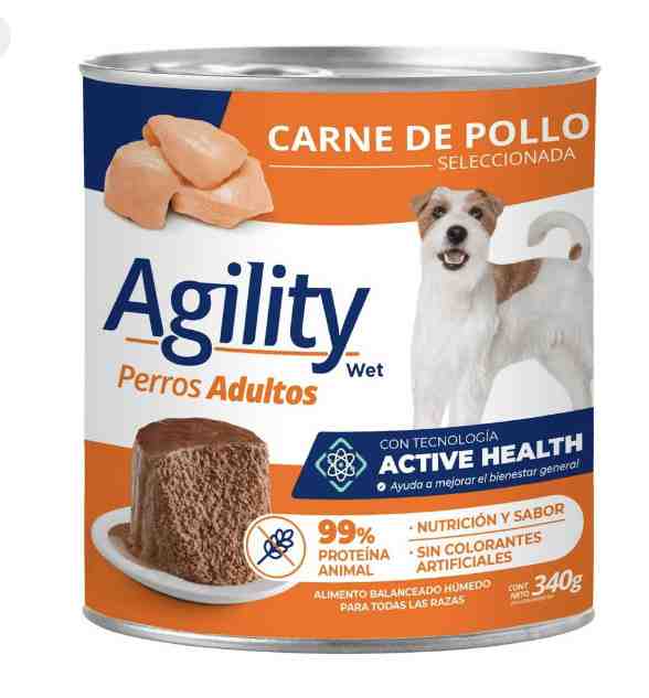 LATA AGILITY PERRO POLLO 340 GM